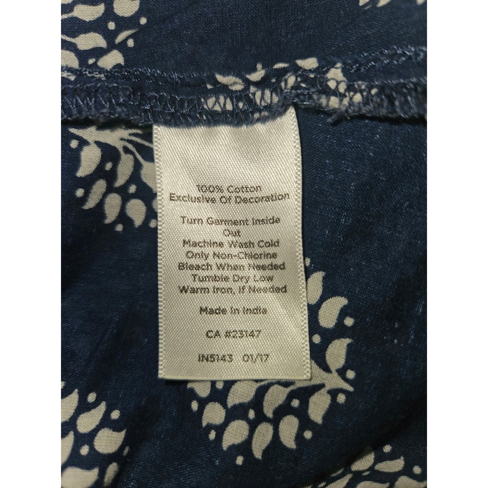 Talbots Tunic Blouse Women 3XP Blue Embroidered Cotton Boho Coastal Grandma Airy - Picture 9 of 9